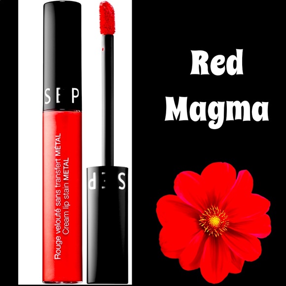 Sephora Makeup Sephora Cream Lip Stain Metal In Red Magma Poshmark